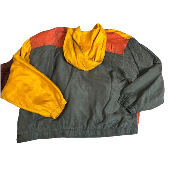 Vintage Summa Silk Bomber Jacket Mens L Colorblock Full Zip Pocket Casual 80s - Picture 6 of 7